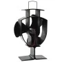 Ventilador de estufa accionado por calor 3 aspas negro de vidaXL, Ventiladores para chimeneas de leña - Ref: Foro24-51236, Pr...