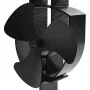 Ventilador de estufa accionado por calor 3 aspas negro de vidaXL, Ventiladores para chimeneas de leña - Ref: Foro24-51236, Pr...