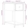Engineered wood smoked oak bedside table 30x60x60 cm by vidaXL, Nightstands - Ref: Foro24-826057, Price: 38,03 €, Discount: %