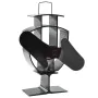 Ventilador de estufa accionado por calor 2 aspas negro de vidaXL, Ventiladores para chimeneas de leña - Ref: Foro24-51235, Pr...