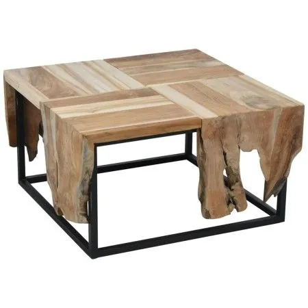 Ambiance Teak wood side table 65x65x35 cm by Ambiance, Side tables - Ref: Foro24-436338, Price: 193,14 €, Discount: %