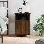 Mesita de noche madera contrachapada marrón roble 40x42x60 cm de vidaXL, Mesitas de noche - Ref: Foro24-825921, Precio: 38,14...
