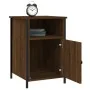 Mesita de noche madera contrachapada marrón roble 40x42x60 cm de vidaXL, Mesitas de noche - Ref: Foro24-825921, Precio: 38,14...