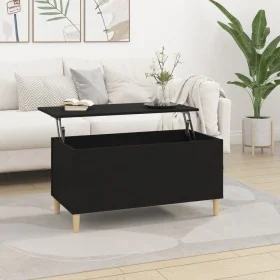 Black plywood coffee table 90x44.5x45 cm by vidaXL, Coffee table - Ref: Foro24-819581, Price: 56,45 €, Discount: %