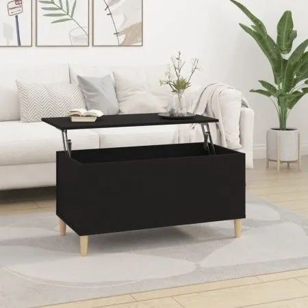 Couchtisch aus schwarzem Sperrholz, 90 x 44,5 x 45 cm von vidaXL, Couchtisch - Ref: Foro24-819581, Preis: 56,45 €, Rabatt: %