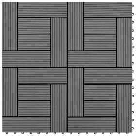 WPC porch tiles 30x30 cm 2 m² gray 22 units by vidaXL, Floors and carpets - Ref: Foro24-277799, Price: 104,98 €, Discount: %