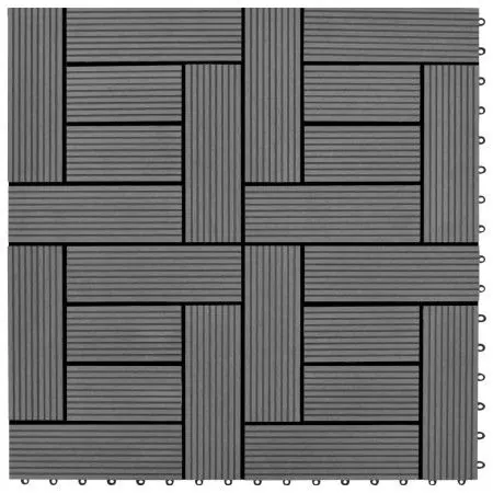 WPC-Verandafliesen 30x30 cm 2 m² grau 22 Einheiten von vidaXL, Böden und Teppiche - Ref: Foro24-277799, Preis: 104,98 €, Raba...