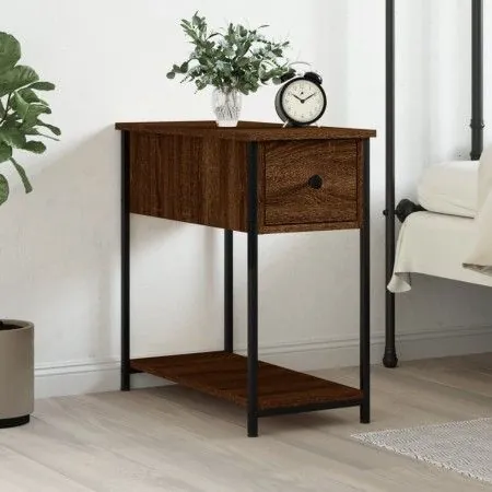 Mesita de noche madera de ingeniería marrón roble 30x60x60 cm de vidaXL, Mesitas de noche - Ref: Foro24-826061, Precio: 38,80...