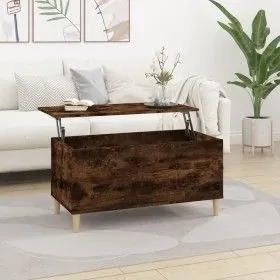 Smoked oak plywood coffee table 90x44.5x45 cm by vidaXL, Coffee table - Ref: Foro24-819585, Price: 62,97 €, Discount: %