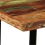 Table and 4 bar stools made of solid recycled wood, real leather, and canvas. by vidaXL, Furniture sets for kitchens and dini...