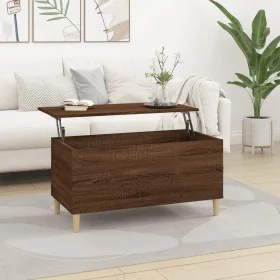 Brauner Eichen-Sperrholz Couchtisch 90x44,5x45 cm von vidaXL, Couchtisch - Ref: Foro24-819587, Preis: 64,82 €, Rabatt: %