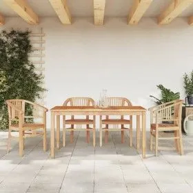 5-teiliges Garten-Essset aus massivem Teakholz von vidaXL, Gartensets - Ref: Foro24-3155767, Preis: 661,16 €, Rabatt: %