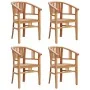 Juego de comedor para jardín 5 piezas madera maciza de teca de vidaXL, Conjuntos de jardín - Ref: Foro24-3155767, Precio: 661...