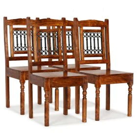 Dining chairs 4 pcs solid wood classic sheesham finish by vidaXL, dining chairs - Ref: Foro24-275271, Price: 462,12 €, Discou...