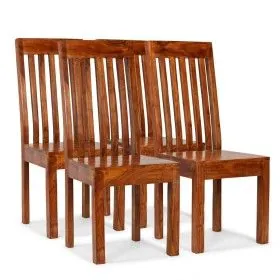 Esszimmerstühle, 4 Stück, Massivholz, modernes Sheesham-Finish von vidaXL, Essstühle - Ref: Foro24-275273, Preis: 402,80 €, R...