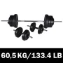 Juego de barras + 2 mancuernas 60,5kg de vidaXL, Peso libre - Ref: Foro24-90375, Precio: 159,20 €, Descuento: %
