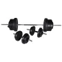 Juego de barras + 2 mancuernas 60,5kg de vidaXL, Peso libre - Ref: Foro24-90375, Precio: 159,20 €, Descuento: %