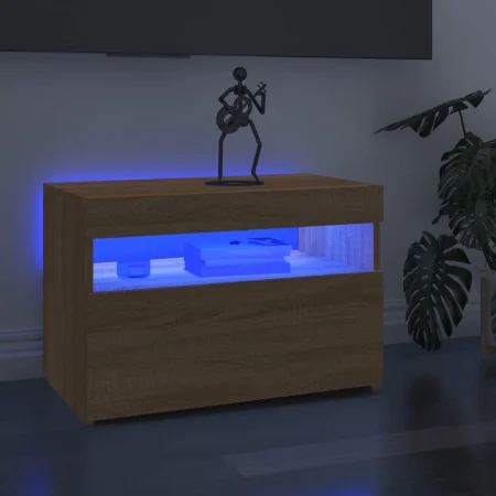 TV-Schränke mit LED-Leuchten 2 Stück Sonoma-Eiche 60x35x40 cm von vidaXL, TV-Möbel - Ref: Foro24-804416, Preis: 81,26 €, Raba...