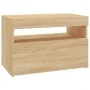 Muebles para TV con luces LED 2 uds roble Sonoma 60x35x40 cm de vidaXL, Muebles TV - Ref: Foro24-804416, Precio: 81,26 €, Des...