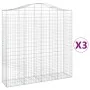 Gabionenkörbe 3 Stück Bogenform Eisen 200x50x200/220 cm von vidaXL, Töpfe und Pflanzgefäße - Ref: Foro24-3145746, Preis: 454,...