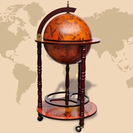 Mueble bar de bola del mundo madera de eucalipto de vidaXL, Armarios para vino y licores - Ref: Foro24-60774, Precio: 149,14 ...