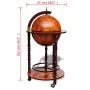 Mueble bar de bola del mundo madera de eucalipto de vidaXL, Armarios para vino y licores - Ref: Foro24-60774, Precio: 149,14 ...