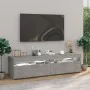 TV cabinets with LED lights 2 units concrete gray 75x35x40cm by vidaXL, TV Furniture - Ref: Foro24-804400, Price: 93,25 €, Di...