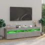 TV cabinets with LED lights 2 units concrete gray 75x35x40cm by vidaXL, TV Furniture - Ref: Foro24-804400, Price: 93,25 €, Di...