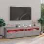 TV cabinets with LED lights 2 units concrete gray 75x35x40cm by vidaXL, TV Furniture - Ref: Foro24-804400, Price: 93,25 €, Di...