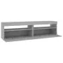 TV cabinets with LED lights 2 units concrete gray 75x35x40cm by vidaXL, TV Furniture - Ref: Foro24-804400, Price: 93,25 €, Di...