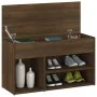 Brown oak plywood shoe bench 80x30x45 cm by vidaXL, Shoe racks and shoe organizers - Ref: Foro24-816055, Price: 46,95 €, Disc...