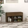 Brown oak plywood shoe bench 80x30x45 cm by vidaXL, Shoe racks and shoe organizers - Ref: Foro24-816055, Price: 46,95 €, Disc...