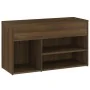 Schuhbank aus braunem Eichensperrholz, 80 x 30 x 45 cm von vidaXL, Schuhregale und Schuhorganisatoren - Ref: Foro24-816055, P...