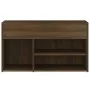 Brown oak plywood shoe bench 80x30x45 cm by vidaXL, Shoe racks and shoe organizers - Ref: Foro24-816055, Price: 46,95 €, Disc...
