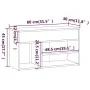 Brown oak plywood shoe bench 80x30x45 cm by vidaXL, Shoe racks and shoe organizers - Ref: Foro24-816055, Price: 46,95 €, Disc...