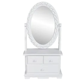 MDF Oval Folding Mirror Dressing Table by vidaXL, Bedroom Dressers - Ref: Foro24-60627, Price: 45,56 €, Discount: %
