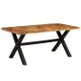 7-piece dining set solid acacia and mango wood by vidaXL, Furniture sets for kitchens and dining rooms - Ref: Foro24-275333, ...