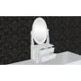 MDF Oval Folding Mirror Dressing Table by vidaXL, Bedroom Dressers - Ref: Foro24-60627, Price: 45,56 €, Discount: %