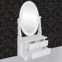 MDF Oval Folding Mirror Dressing Table by vidaXL, Bedroom Dressers - Ref: Foro24-60627, Price: 45,56 €, Discount: %