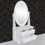 Tocador con espejo abatible ovalado de MDF de vidaXL, Tocadores para dormitorios - Ref: Foro24-60627, Precio: 45,52 €, Descue...