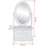 MDF Oval Folding Mirror Dressing Table by vidaXL, Bedroom Dressers - Ref: Foro24-60627, Price: 45,56 €, Discount: %