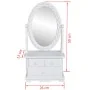 Tocador con espejo abatible ovalado de MDF de vidaXL, Tocadores para dormitorios - Ref: Foro24-60627, Precio: 45,52 €, Descue...