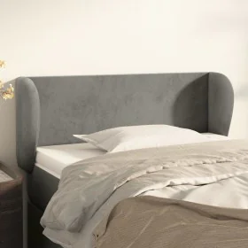 Light grey velvet headboard 93x23x78/88 cm by vidaXL, Headboards and footboards - Ref: Foro24-3116900, Price: 50,63 €, Discou...