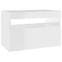 Mueble de TV con luces LED blanco brillante 60x35x40 cm de vidaXL, Muebles TV - Ref: Foro24-804421, Precio: 50,63 €, Descuent...