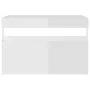 Mueble de TV con luces LED blanco brillante 60x35x40 cm de vidaXL, Muebles TV - Ref: Foro24-804421, Precio: 50,63 €, Descuent...