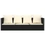 Garden lounger sofa with black synthetic rattan cushions by vidaXL, Loungers - Ref: Foro24-319562, Price: 221,02 €, Discount: %