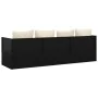 Garden lounger sofa with black synthetic rattan cushions by vidaXL, Loungers - Ref: Foro24-319562, Price: 221,02 €, Discount: %