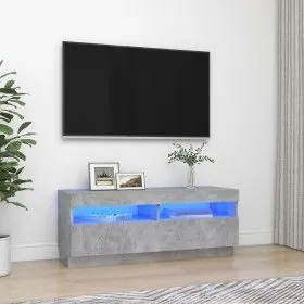 TV cabinet with LED lights concrete gray 100x35x40 cm by vidaXL, TV Furniture - Ref: Foro24-804458, Price: 91,23 €, Discount: %
