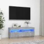 TV cabinet with LED lights concrete gray 100x35x40 cm by vidaXL, TV Furniture - Ref: Foro24-804458, Price: 91,23 €, Discount: %