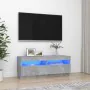 TV-Schrank mit LED-Leuchten betongrau 100x35x40 cm von vidaXL, TV-Möbel - Ref: Foro24-804458, Preis: 91,23 €, Rabatt: %